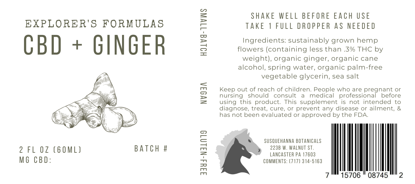 CBD + Ginger Tincture - Explorer's Formulas