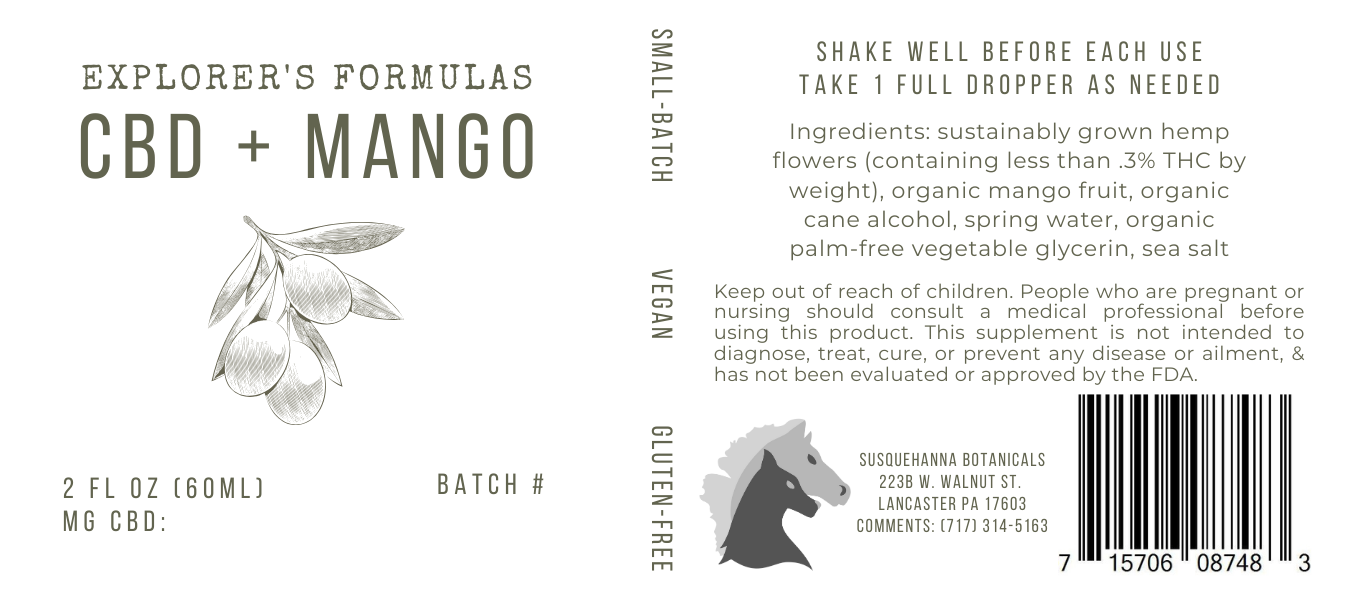 CBD + Mango Tincture - Explorer's Formulas