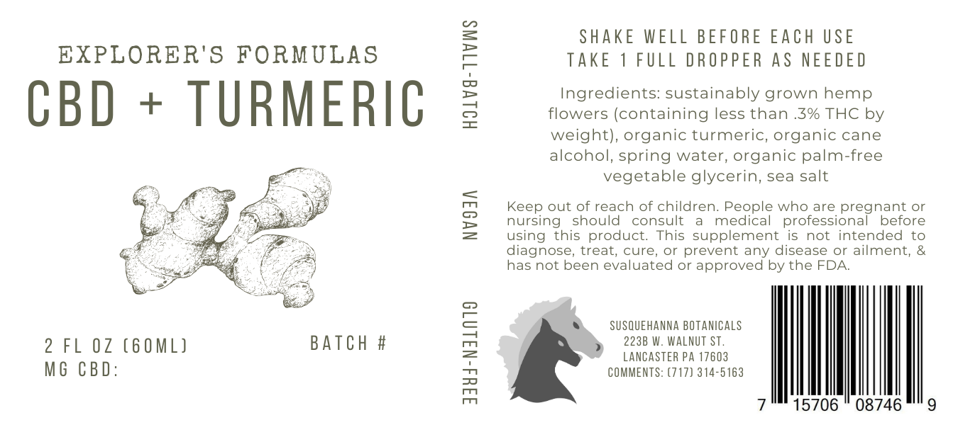 CBD + Turmeric Tincture - Explorer's Formulas
