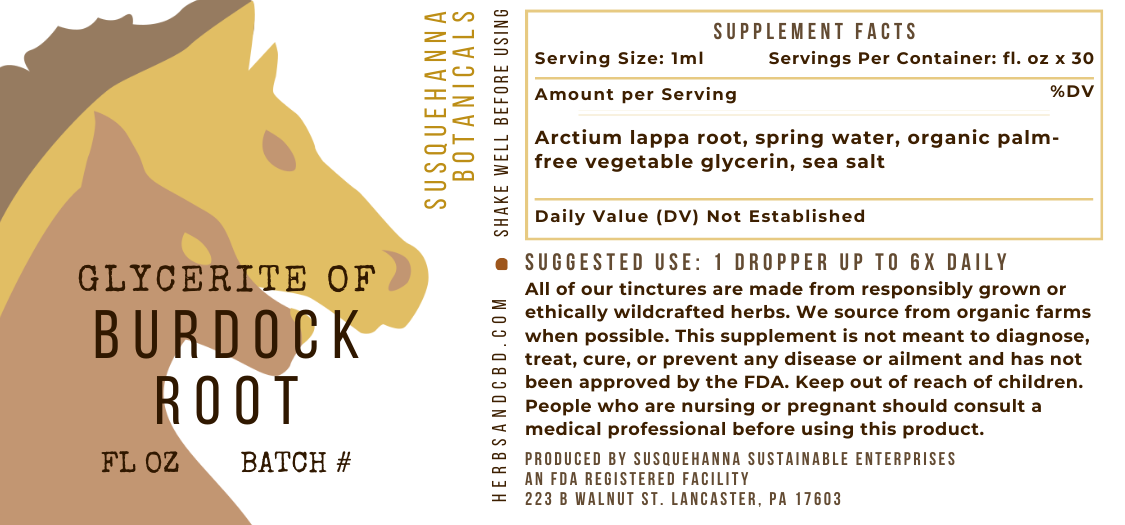 Burdock Root Glycerite