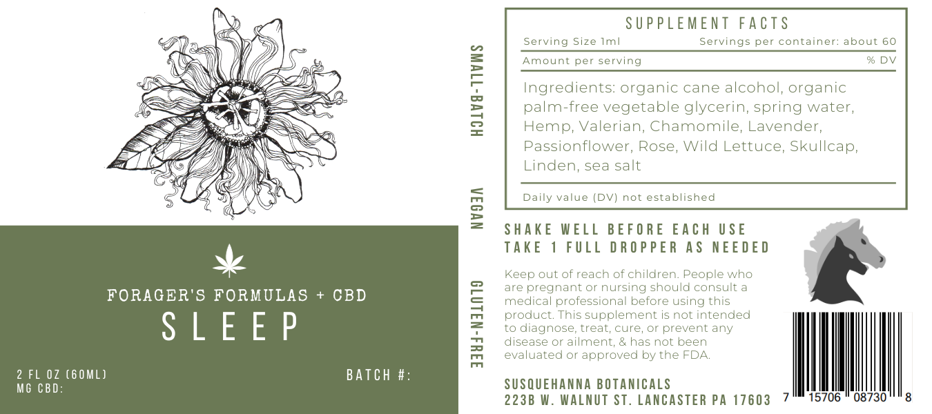 Sleep + CBD Tincture - Forager's Formulas