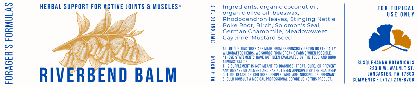 Riverbend Balm | Forager's Formulas | Herbal Salve | Organic Ingredients